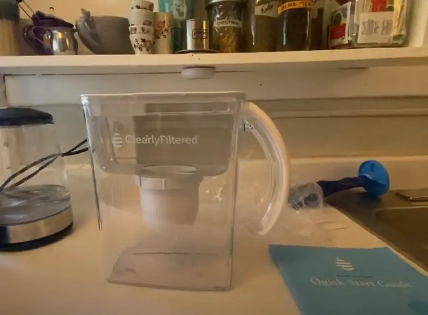 Clearly FIltered Water Picther on a kitchen counter